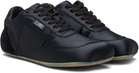 MM6 Maison Margiela Black Satin Factory Sneakers