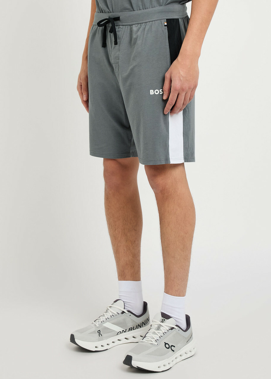 Boss Logo-print Cotton-blend Lounge set Grey