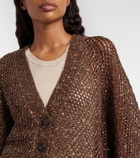 Brunello Cucinelli Open-knit sequined cardigan