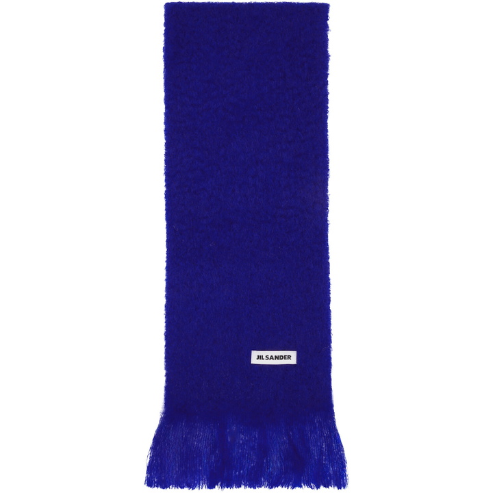 Photo: Jil Sander Blue Plain Scarf