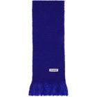 Jil Sander Blue Plain Scarf