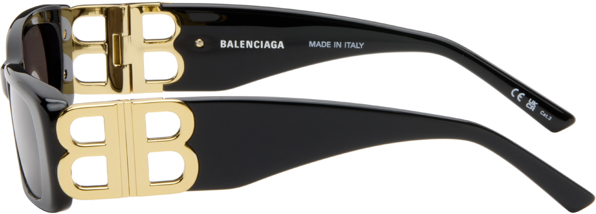 Balenciaga Black Dynasty Rectangle Sunglasses