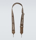 Loewe Leather-trimmed jacquard bag strap