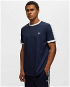 Fred Perry Taped Ringer T Shirt Blue - Mens - Shortsleeves