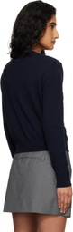 Dunst Navy Essential Crewneck Knit Cardigan