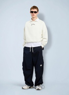 Palm Angels Back Curved Logo Loose Sweatshirt