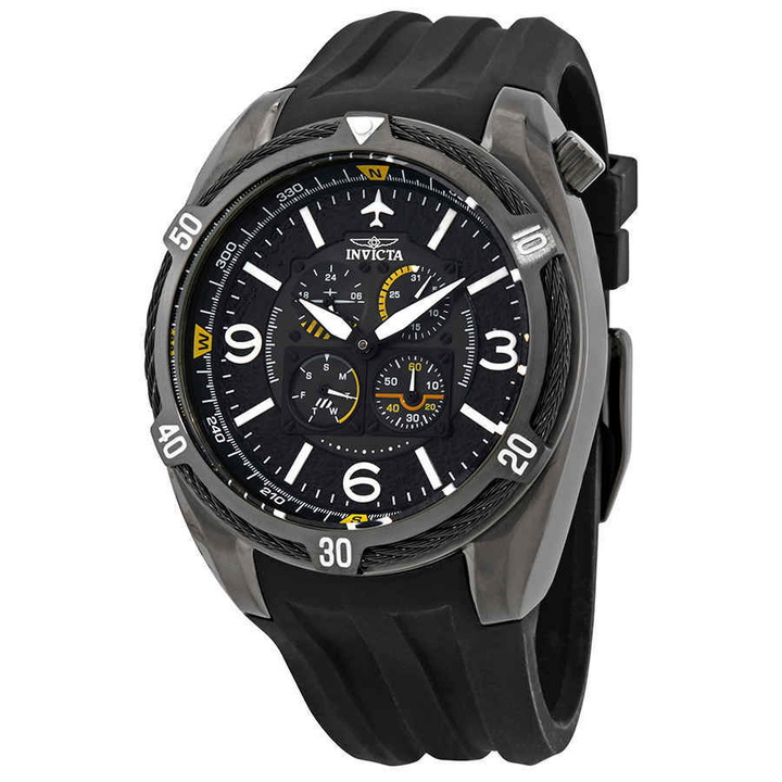 Photo: Invicta Aviator Black Dial Mens Watch 28078