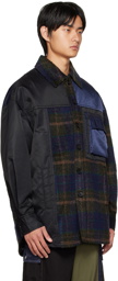 Feng Chen Wang Navy Paneled Jacket