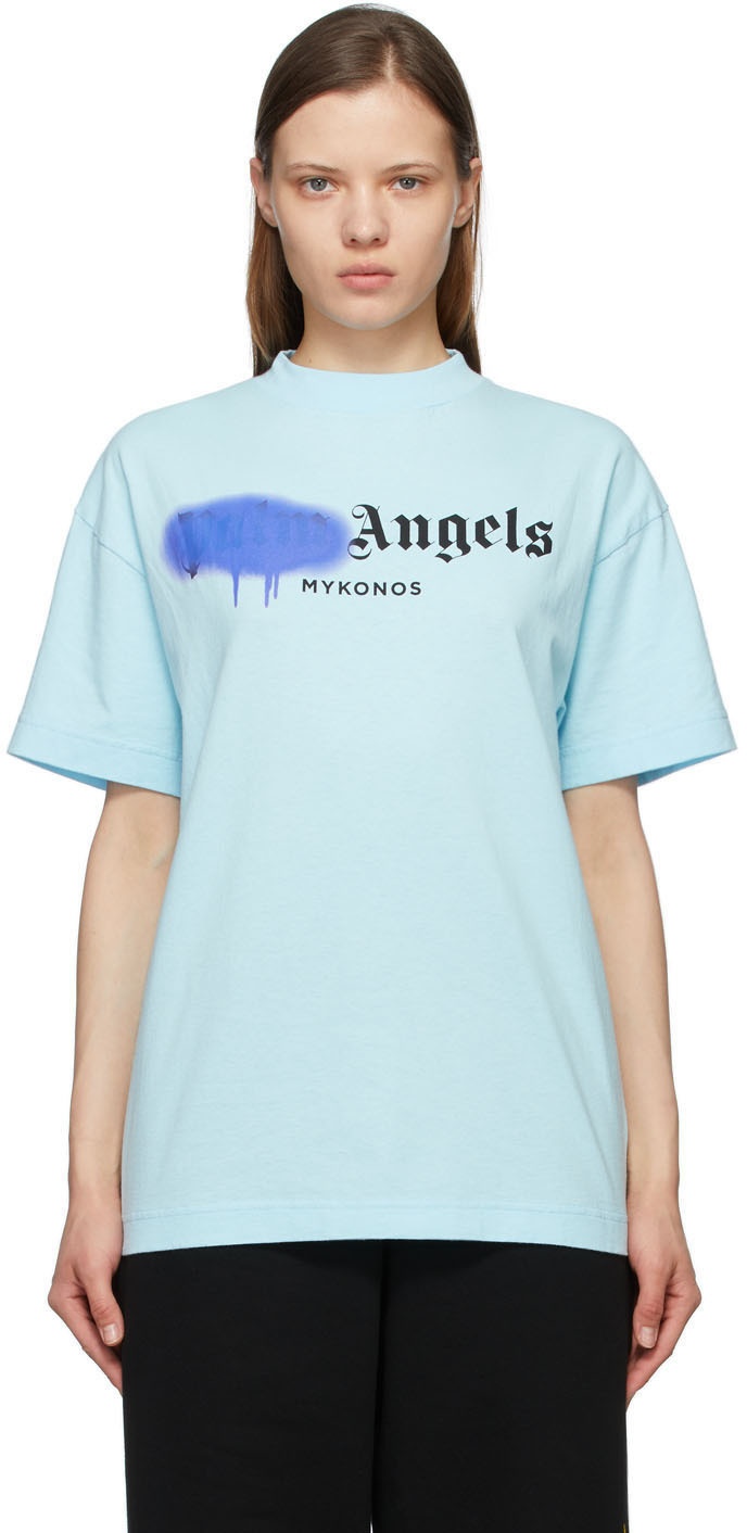palm angels t shirt blue