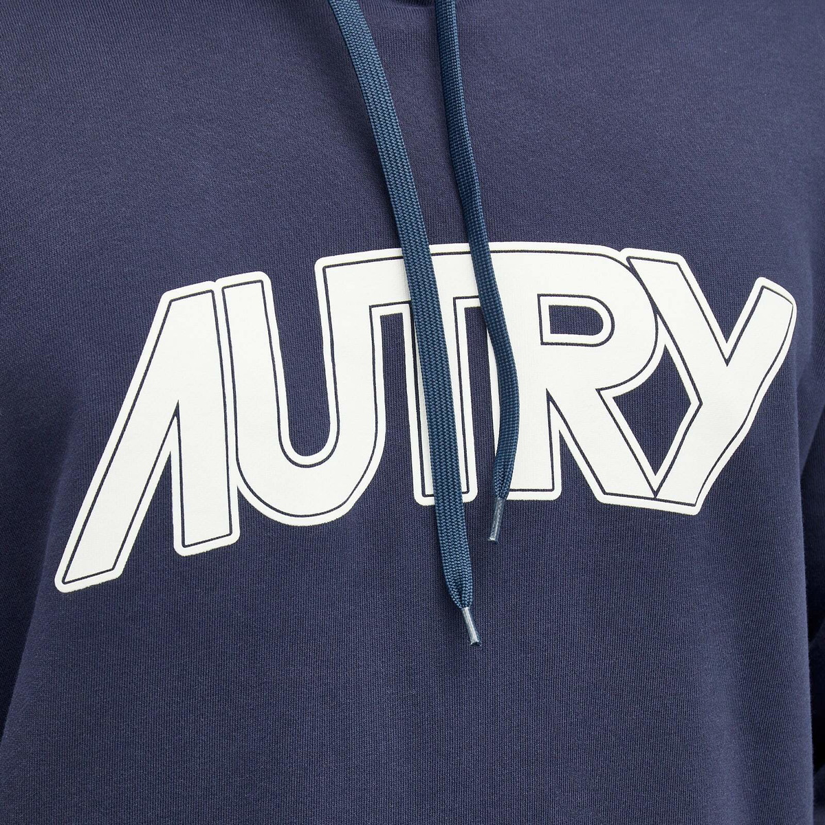 Autry Men's Chest Logo Popover Hoody in Blue