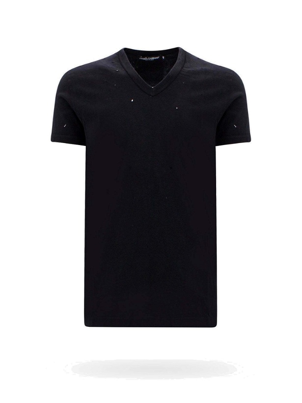 Photo: Dolce & Gabbana T Shirt Black   Mens