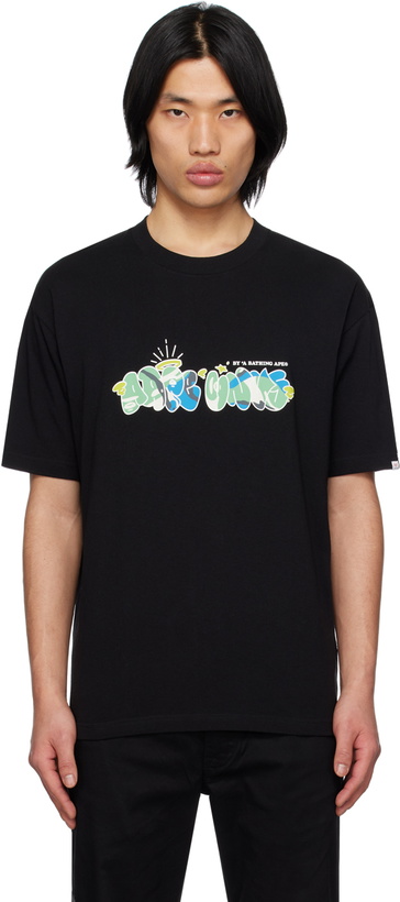 Photo: AAPE by A Bathing Ape Black Printed T-Shirt