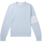 Thom Browne - Striped Cotton Sweater - Men - Sky blue