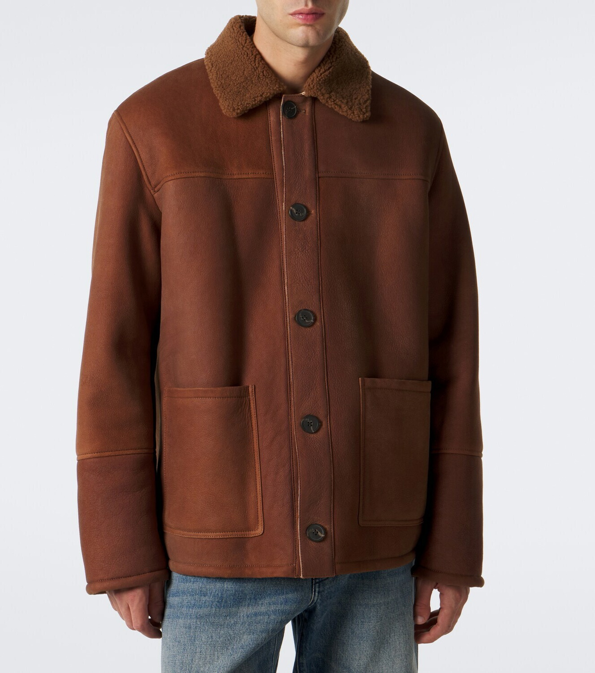 Arma Rickson shearling-trimmed leather jacket