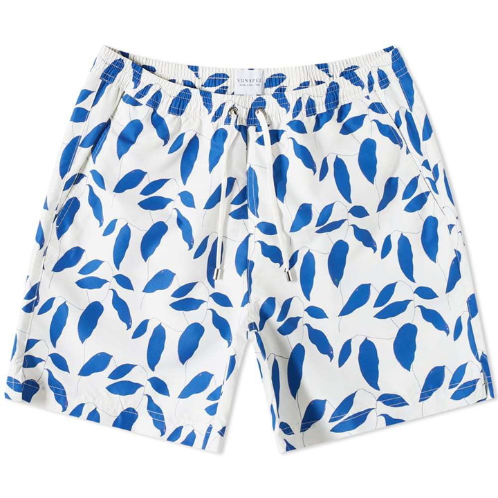 Photo: Sunspel Leaf Print Swim Shorts