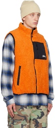Stüssy Orange Zip Reversible Vest
