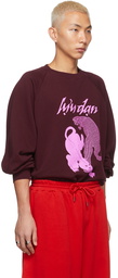 LU'U DAN SSENSE Exclusive Burgundy Leopards Sweatshirt