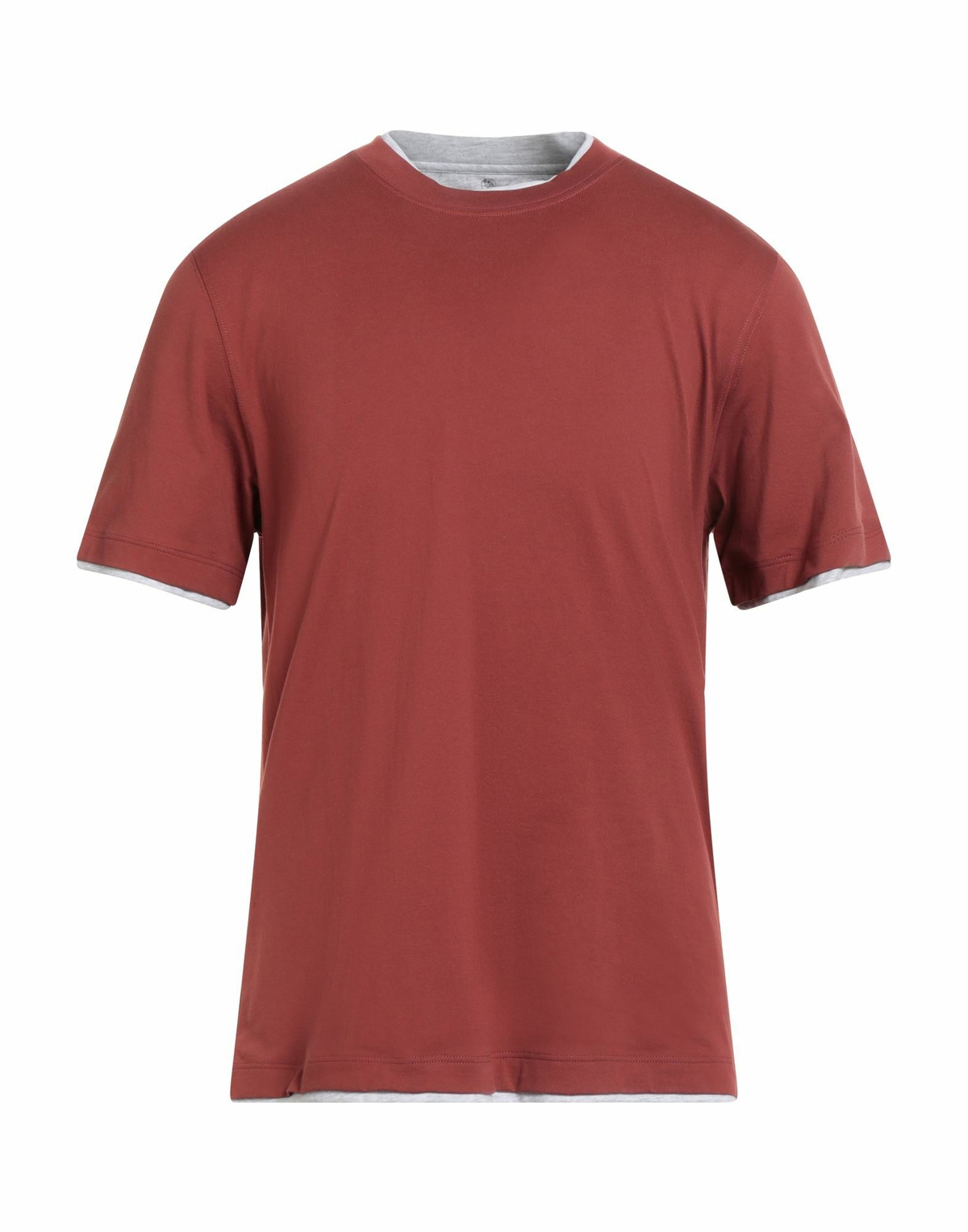 Brunello Cucinelli Mens T-shirt Brick