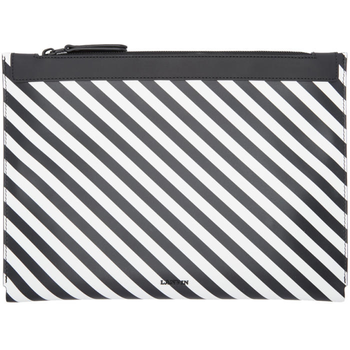 Photo: Lanvin Black and White Striped Pouch