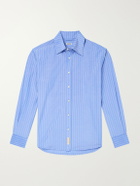 BODE - Striped Cotton-Poplin Shirt - Blue