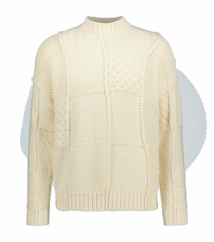 Photo: JW Anderson - Cotton patchwork knitted sweater