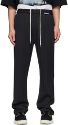 Miharayasuhiro Black Double Waist Trousers