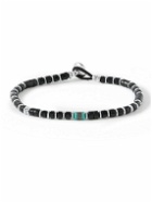 Mikia - Heishi Silver Multi-Stone Bracelet - Black