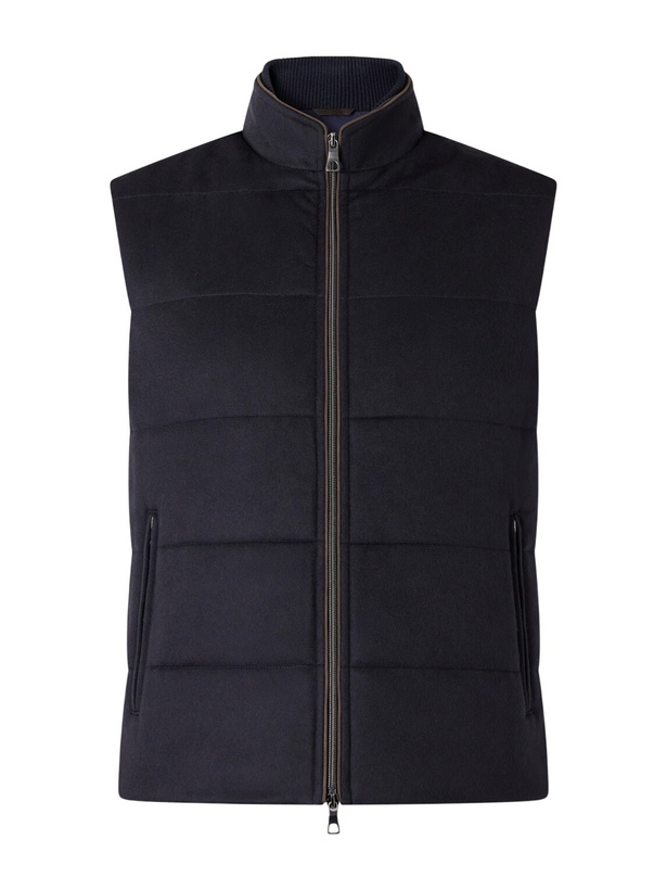 Photo: N.PEAL - Belgravia Quilted Cashmere Gilet - Blue