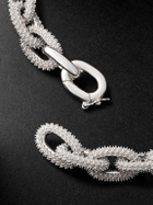PATTARAPHAN - Textured Rhodium-Plated Sterling Silver Chain Bracelet - Silver