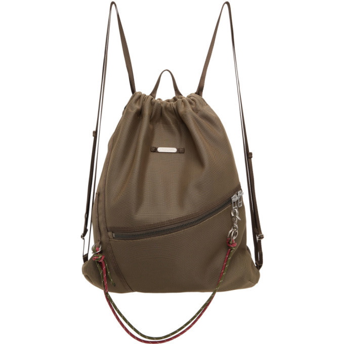 Photo: Master-Piece Co Khaki Knit Drawstring Backpack