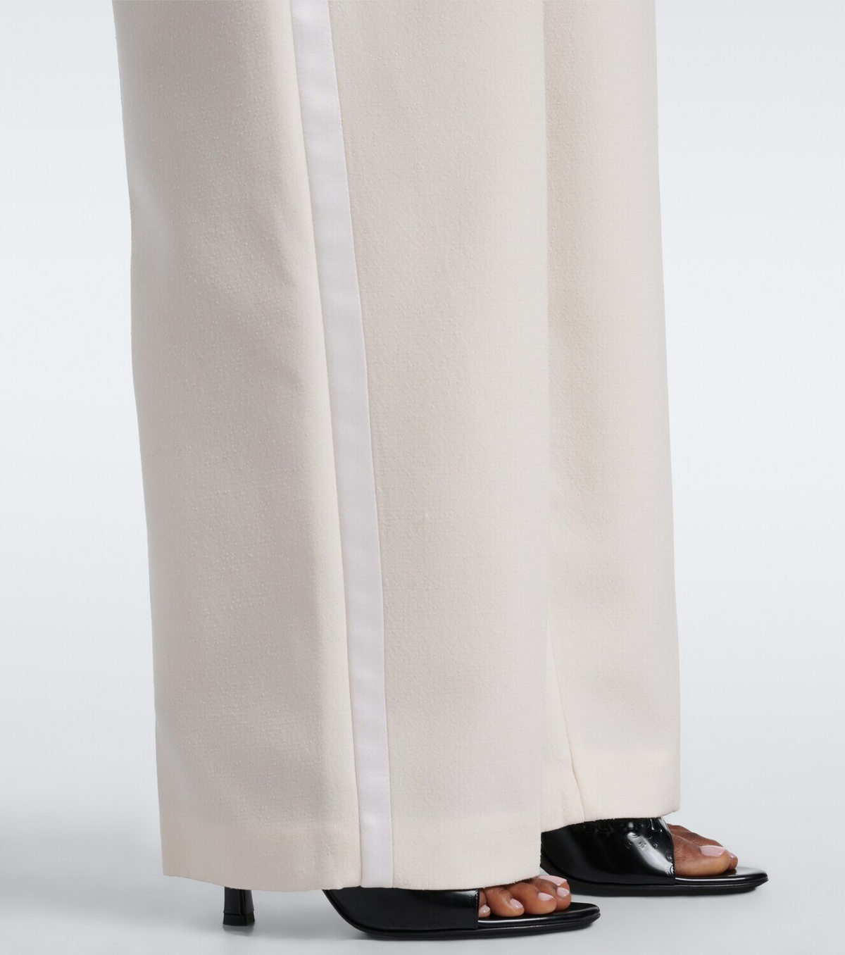 Magda Butrym Pleated silk and wool wide-leg pants
