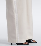 Magda Butrym Pleated silk and wool wide-leg pants