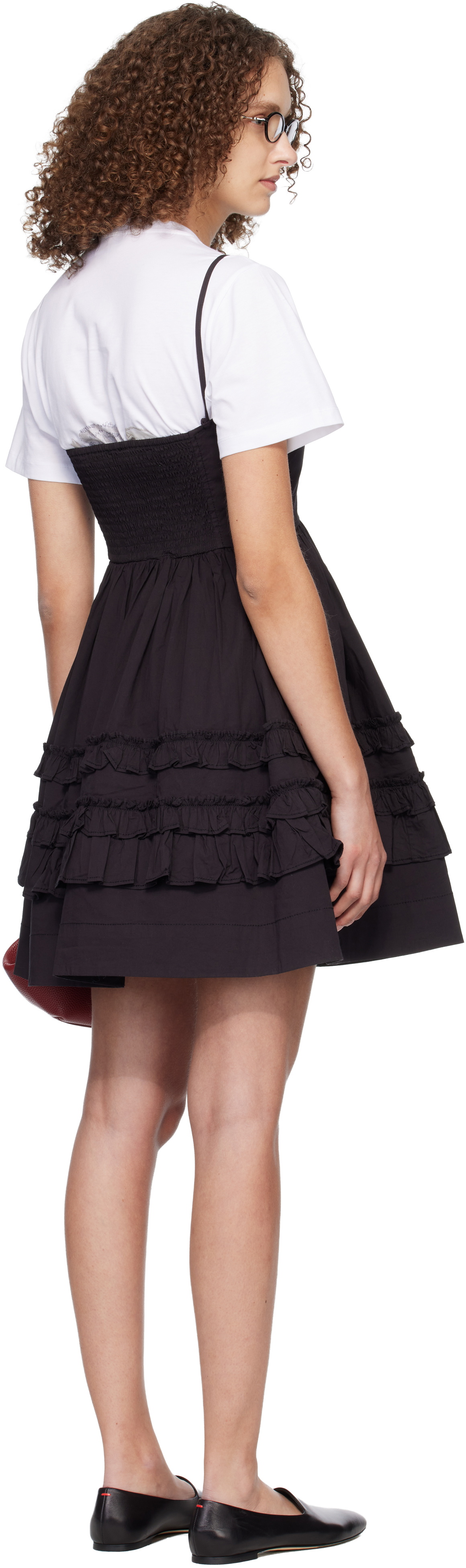 GANNI Black Frill Minidress