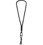 Y-3 - CH3 Leather-Trimmed Cord Lanyard - Black