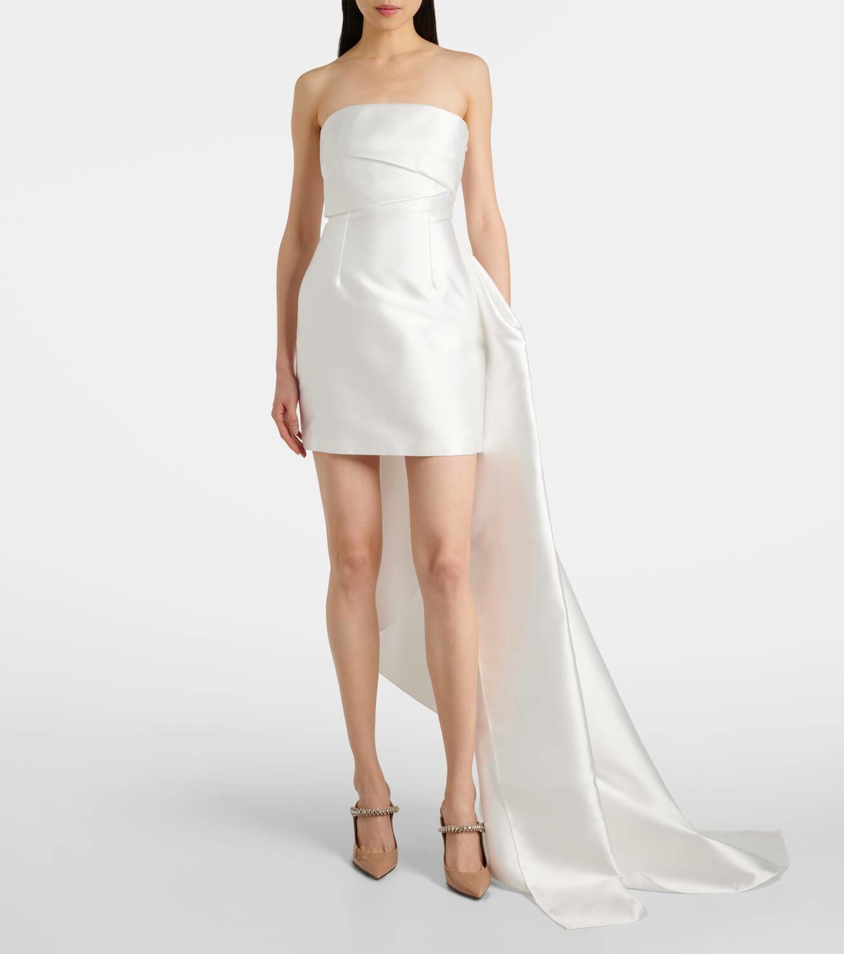 Solace London Bridal Meyer tail twill minidress