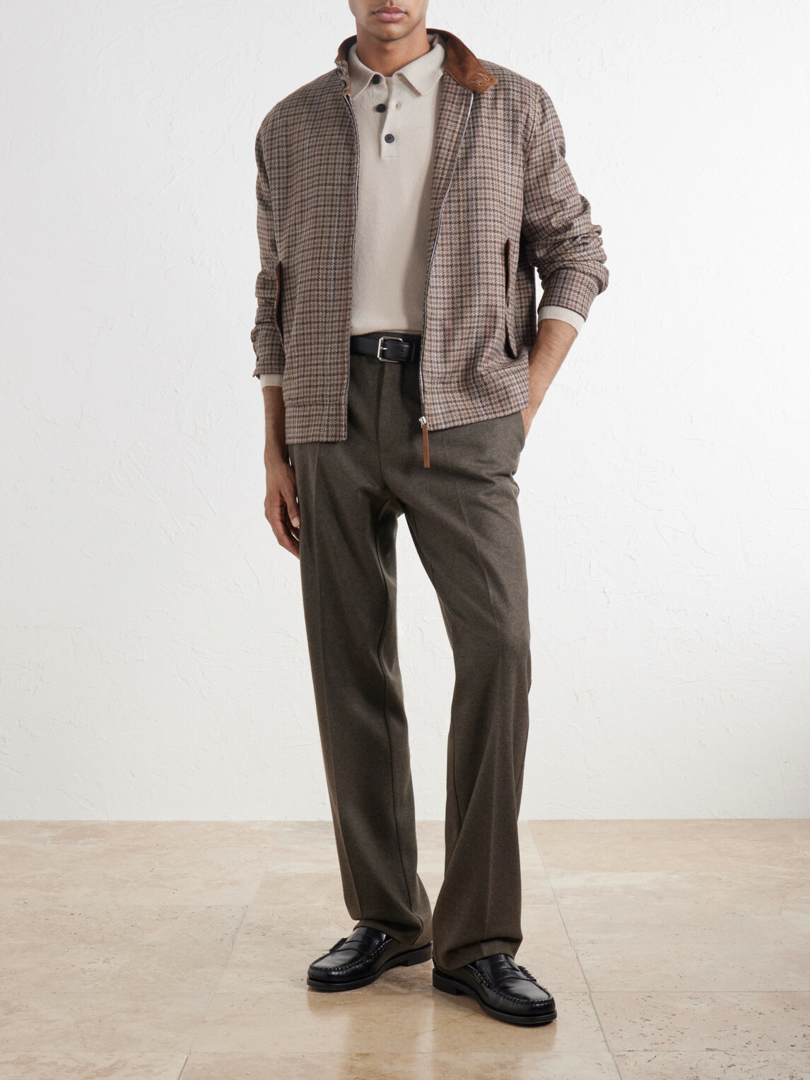 Sunspel - Straight-Leg Wool Brushed Trousers - Green