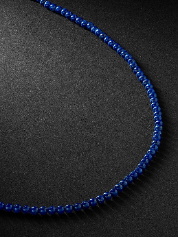 Photo: Mateo - Gold Lapis Lazuli Beaded Necklace