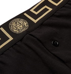 Versace - Stretch Cotton-Blend Pyjama Trousers - Black