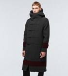 Burberry - Striped wool duffel coat