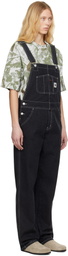 Carhartt Work In Progress Black Bib Straight Overalls