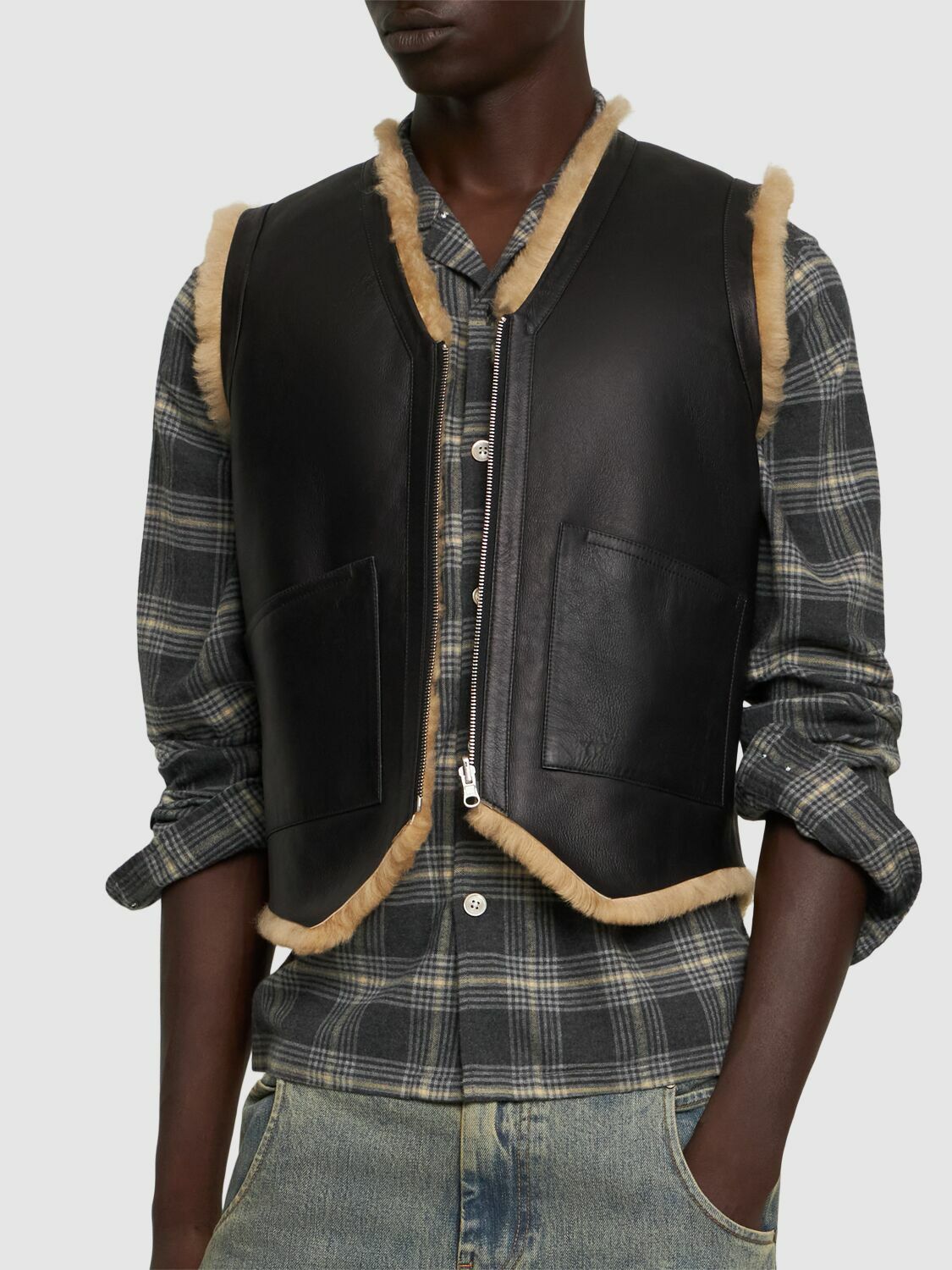 SUNFLOWER Shearling Vest Sunflower SUNFLOWER Shearling Vest Sunflower