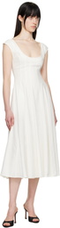 GUIZIO White Leila Midi Dress