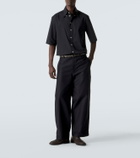 Lemaire Piped leather slip-on shoes