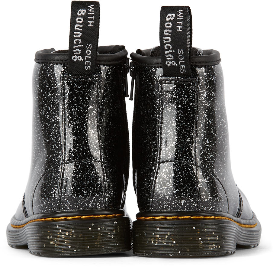 1460 farrah glitter sale ankle boots black