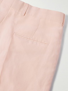 UMIT BENAN B - Wide-Leg Pleated Linen Suit Trousers - Pink