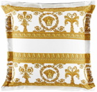 Versace White & Black 'I Love Baroque' Reversible Cushion
