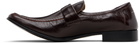 MM6 Maison Margiela Brown Swing-Toe Leather Loafers