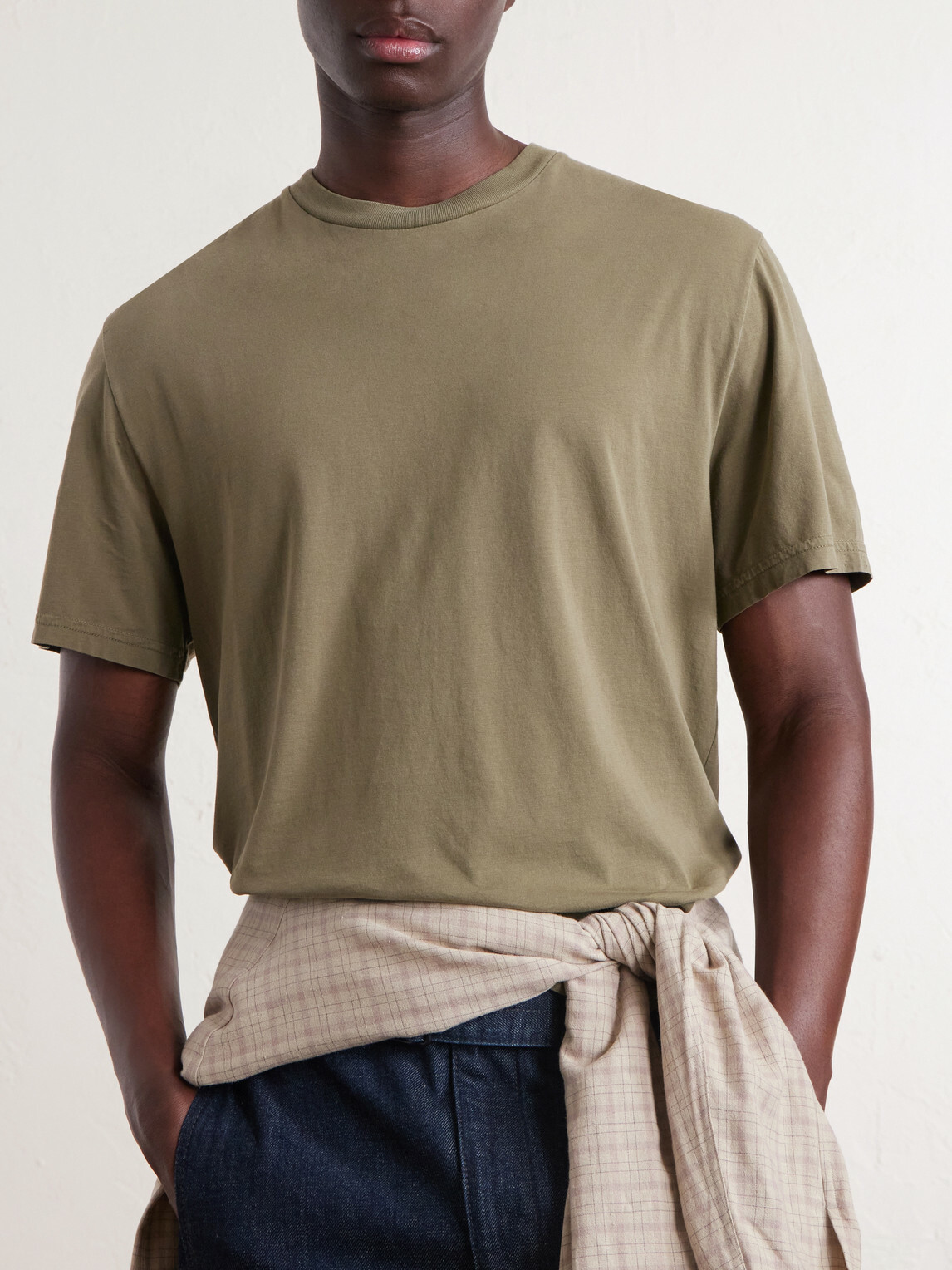 FRAME - Supima Cotton-Jersey T-Shirt - Green