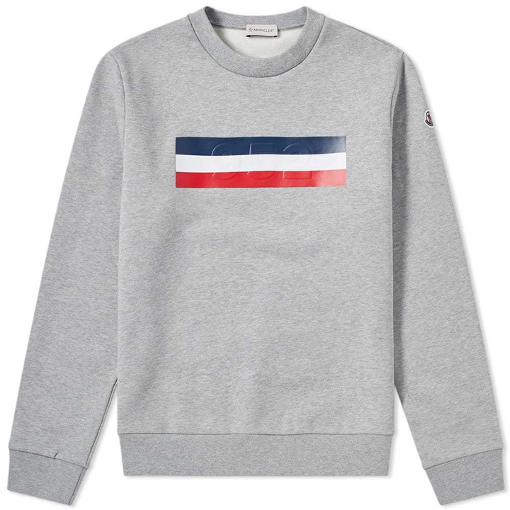 Photo: Moncler Maglia Tricolour Box Logo Crew Sweat