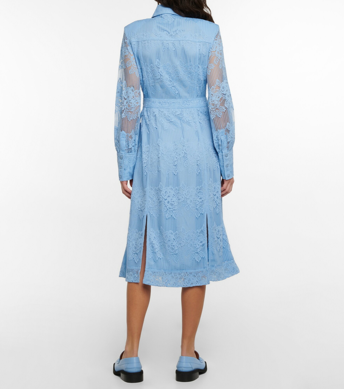 Ganni blue 2024 lace dress